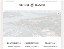 Tablet Screenshot of elephantboatyard.co.uk